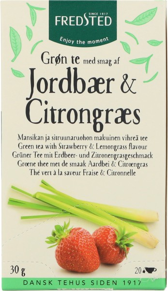 Fredsted Grøn Te Jordbær & Citrongræs