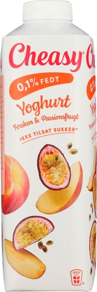 Cheasy Yoghurt Fersken & Passionsfrugt 0,1%