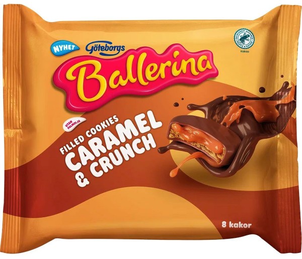 Göteborgs Ballerina Filled Cookies Caramel & Crunch
