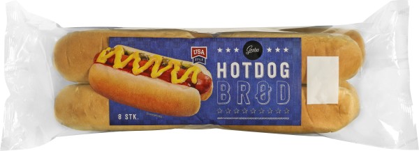 Gestus Hotdog Brød 8 Stk