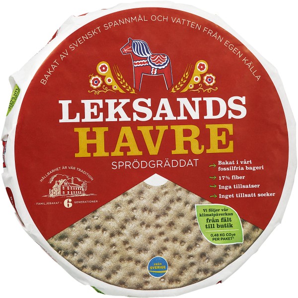 Leksands Knäckebrot Havre Sprödgräddat Rund