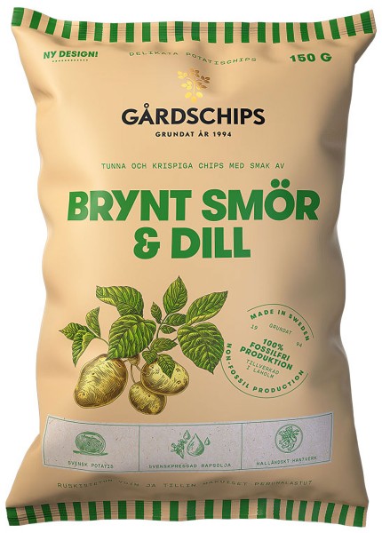 Gårdschips Brynt smör & Dill
