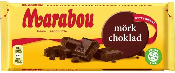 Marabou Mörk Choklad – dunkle Schokolade 180g