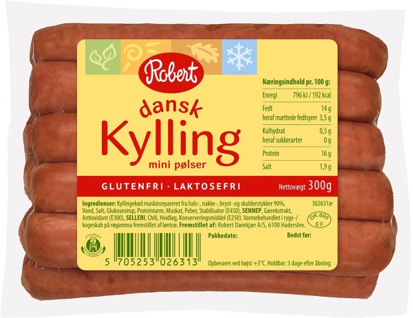 Robert Dansk Kylling Mini Pølser