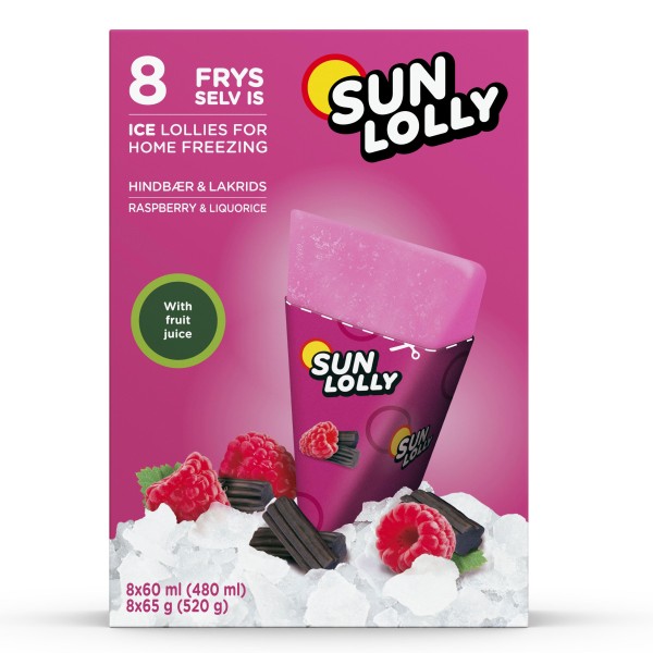 Sun Lolly Wassereis Himbeer & Lakritz