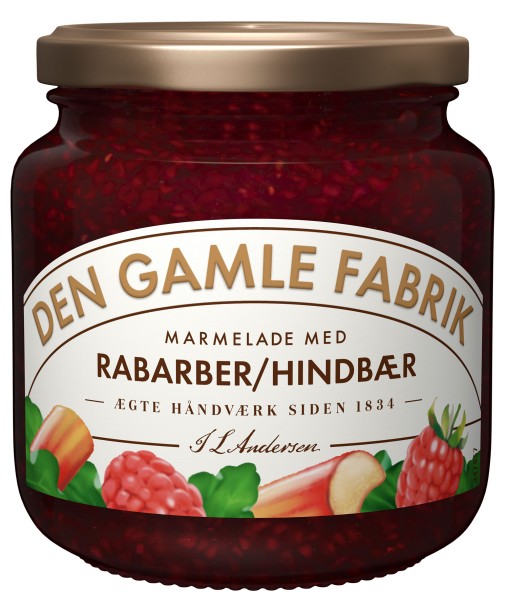 Den Gamle Fabrik Rhabarber & Himbeere 600g