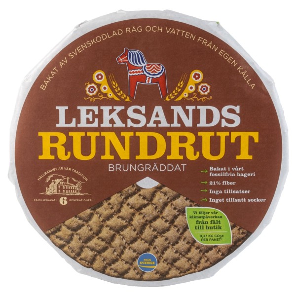 Leksands Knäckebrot Rundrut braun gebacken Rund