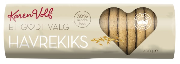 Karen Volf Havrekiks 30% mindre Fedt