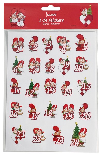Aufkleberset für Adventskalender